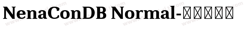 NenaConDB Normal字体转换